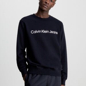 Calvin Klein Long sleeve crewneck sweater in black size M (188)